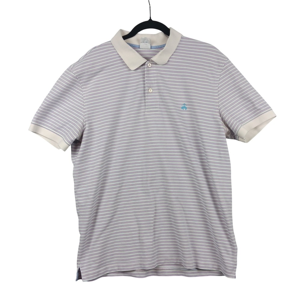 Brooks Brothers Performance Polo Mens XL Slim Fit Striped Short Sleeve‎ Cotton
